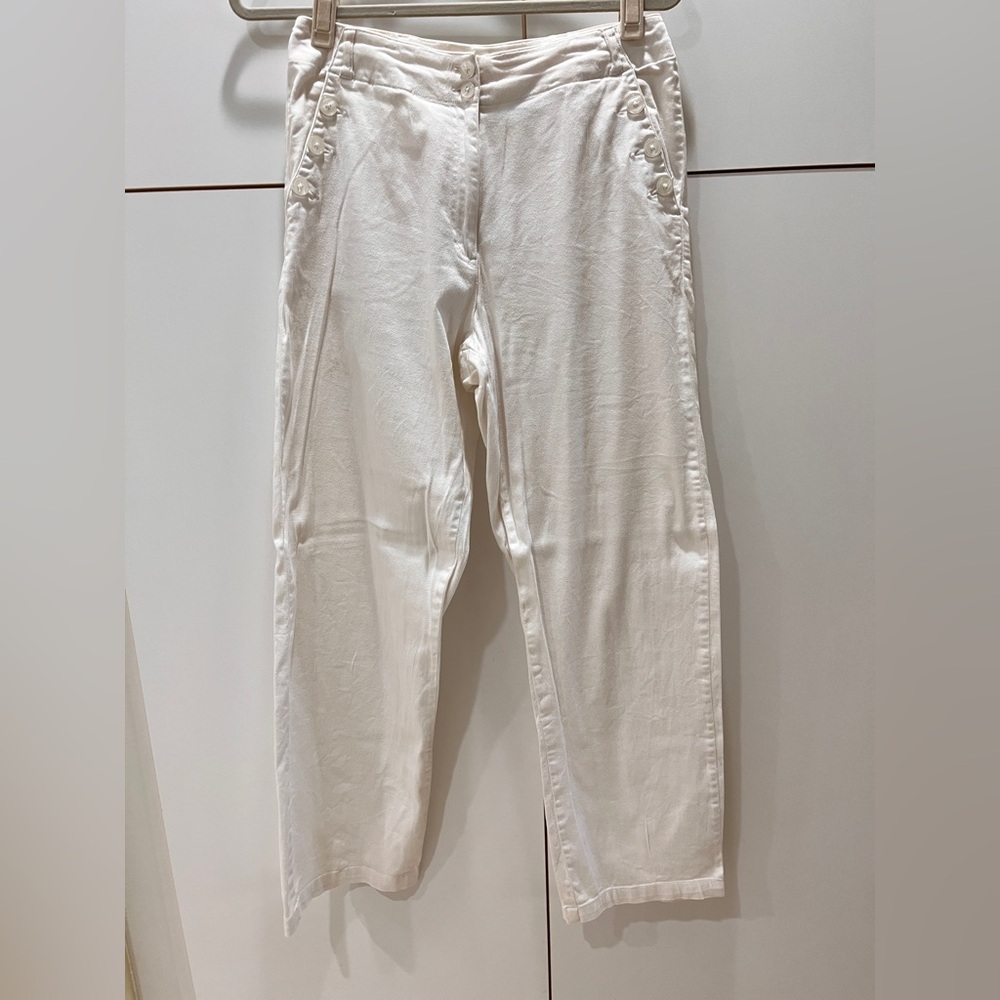 White Casual Pants
